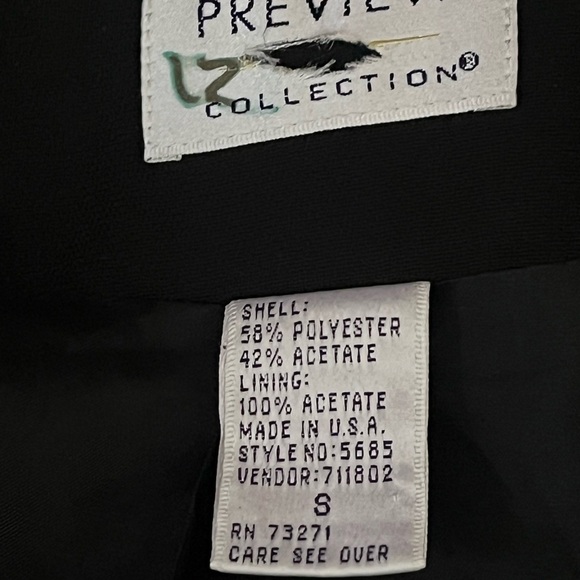 Preview Collection Cropped Black Jacket Sz Small - Picture 6 of 6